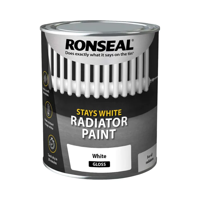 Ronseal One Coat Radiator Paint White 750ml
